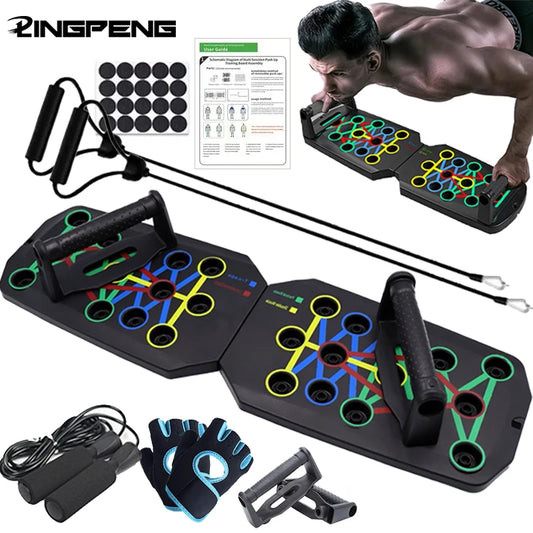Portable Color-Coded Push-Up Board Strength Training Set